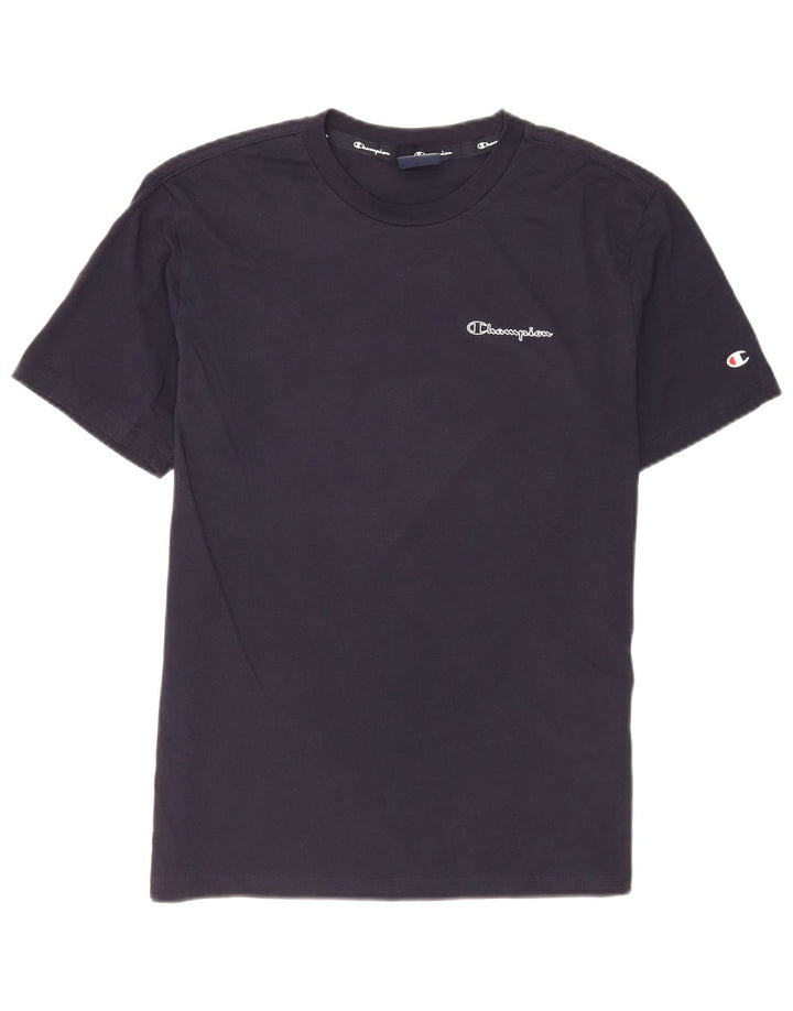 Champion Herren T-Shirt Top Small Marineblau Baumwolle