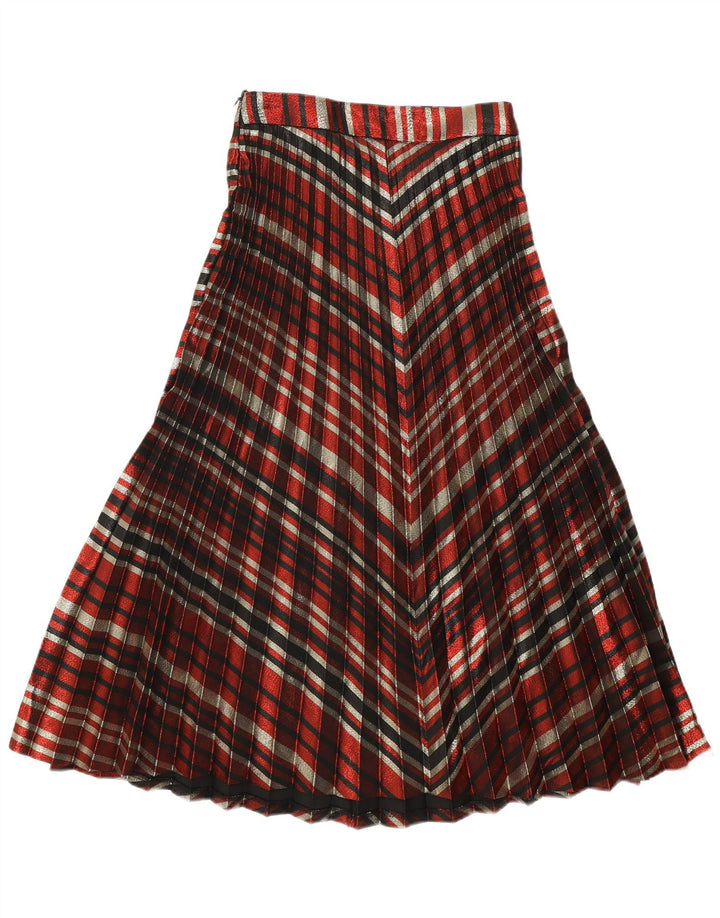 Zara Damen Messerfaltenrock Klein W26 Mehrfarbig gestreift Polyester