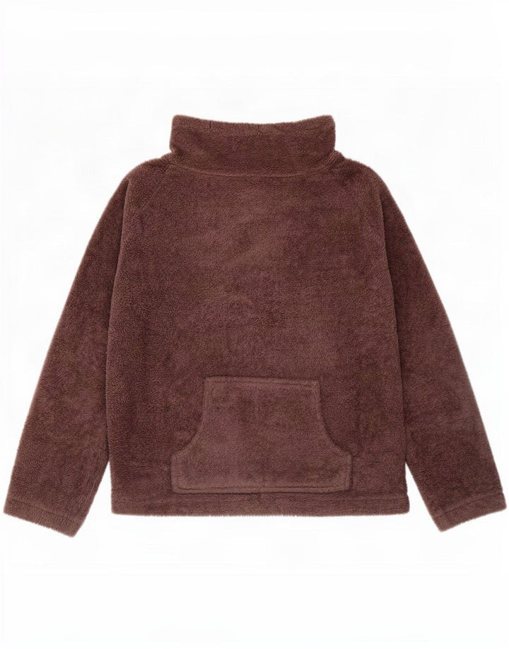 Marks & Spencer Damen Fleecepullover UK 16/18 Large Braun Polyester
