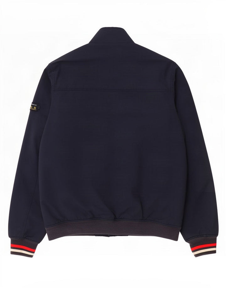 Tommy Hilfiger Herren Bomberjacke UK 40 Large Marineblau Polyamid