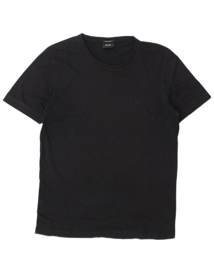 Hugo Boss Herren T-Shirt mit normaler Passform, Mittelschwarz