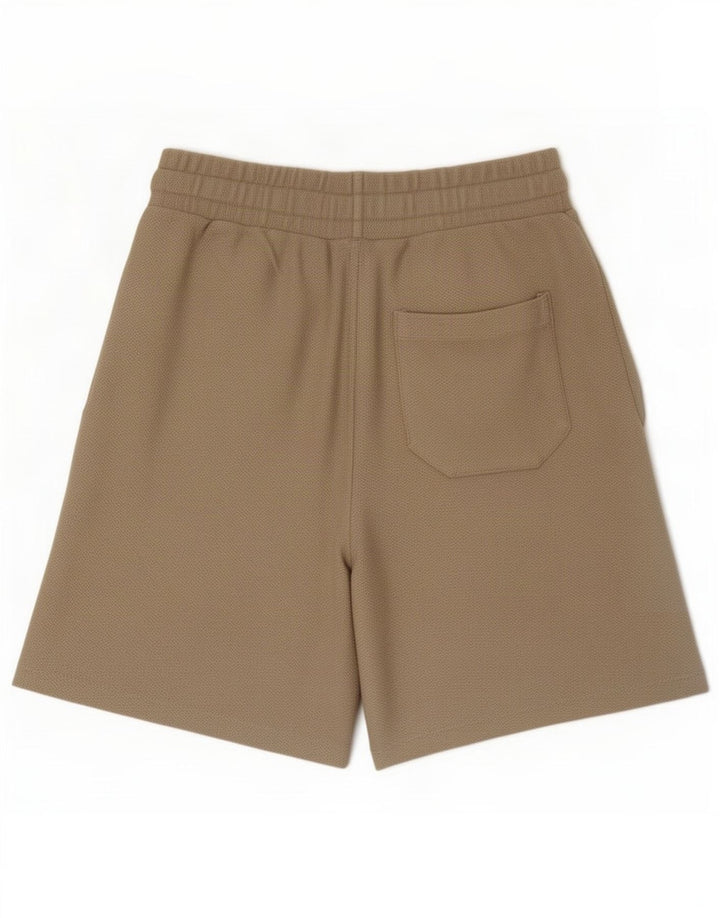 Zara Herren-Sportshorts, Größe S, Beige, Baumwolle