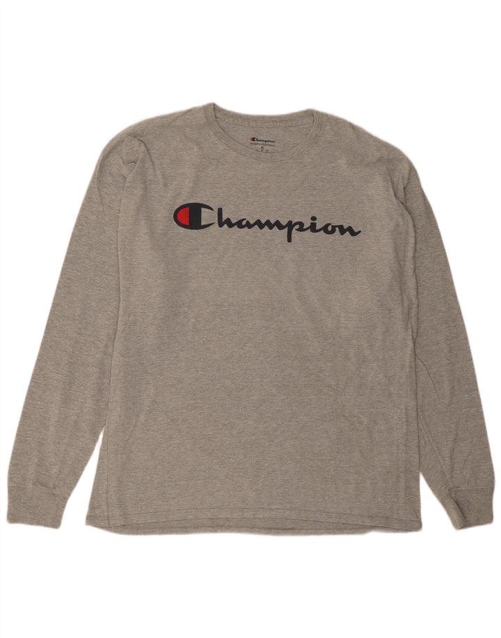 CHAMPION Mens Graphic Top Long Sleeve XL Grey