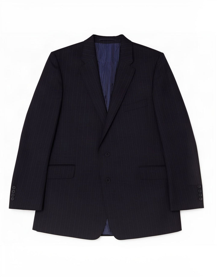 Marks & Spencer Herren-Blazer mit 2 Knöpfen, UK 48, 2XL, Marineblau gestreift