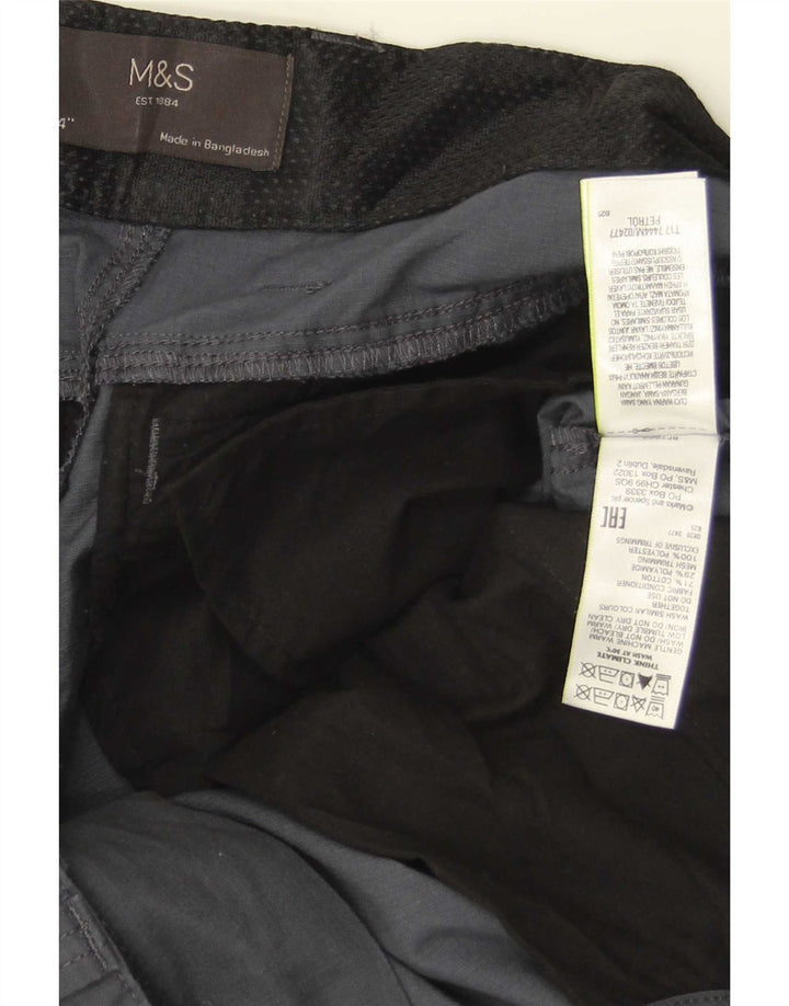 Marks & Spencer Herren Cargoshorts W34 Large Grau Baumwolle