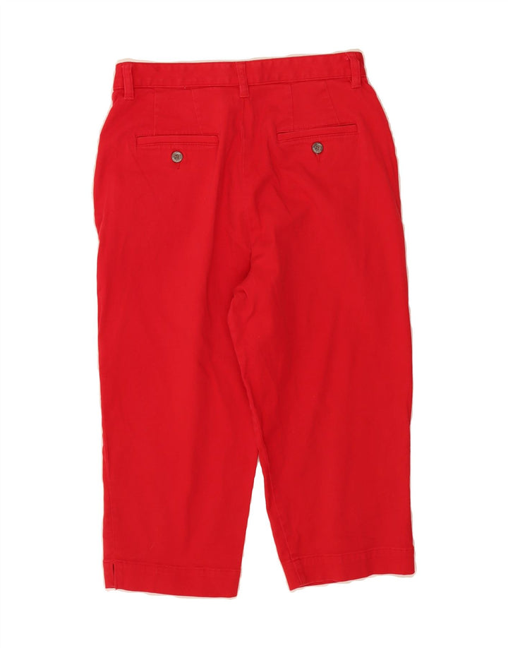 LEE Womens Khakis Straight Capri Trousers US 8 Medium W30 L18 Red Cotton Vintage Lee and Second-Hand Lee from Messina Hembry 