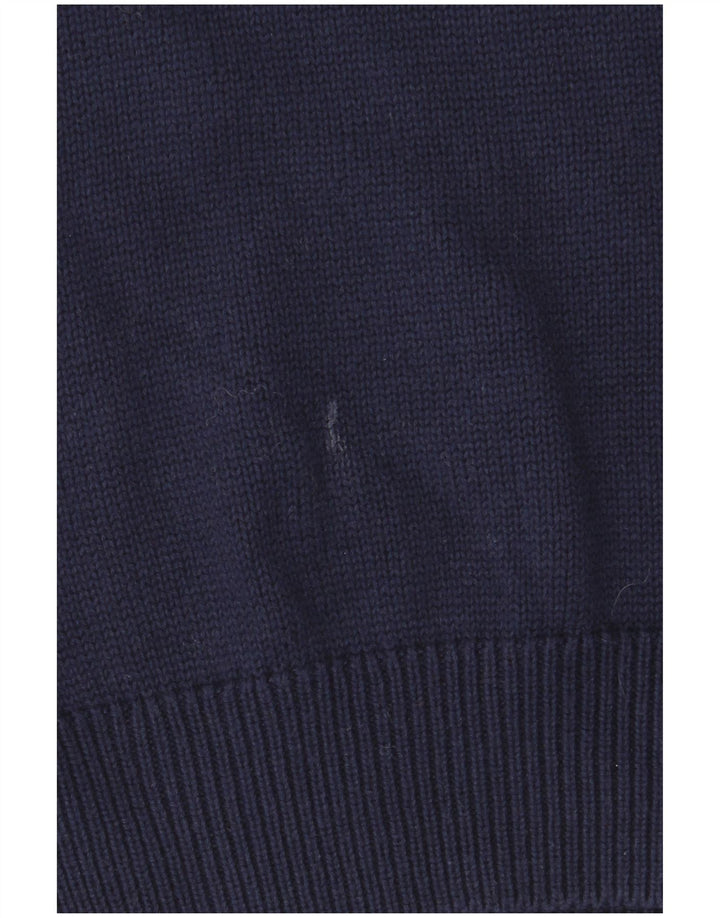 Wrangler Herren-Pullover mit Reißverschluss am Hals, Größe S, marineblaue Baumwolle