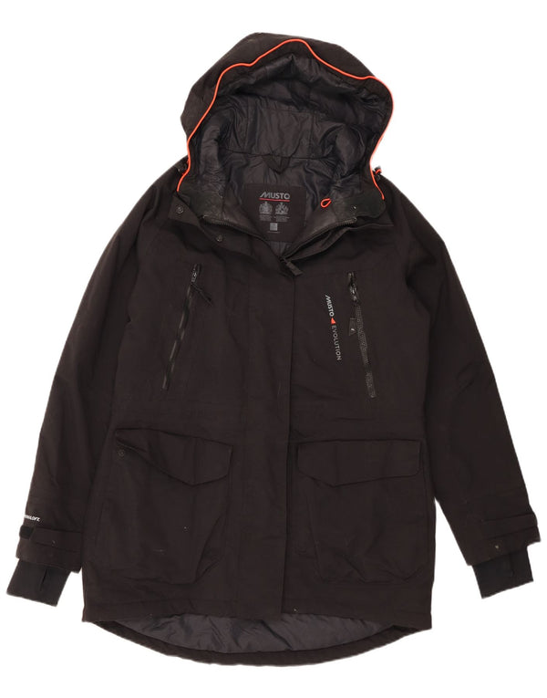 Musto Damen-Parkajacke mit Kapuze, UK 12, mittelschwarz, Polyamid