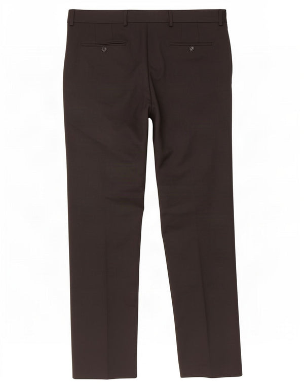 Zara Mens Straight Chino Trousers EU 44 Large W34 L32 Black Wool