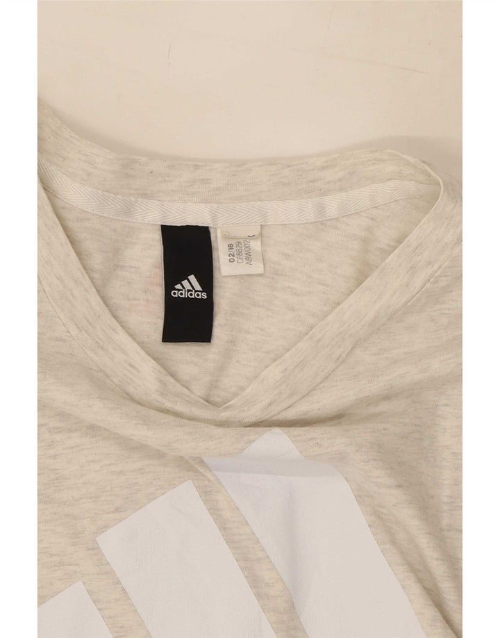 Adidas Damen Graphic T-Shirt Top UK 14 Mittelgrau