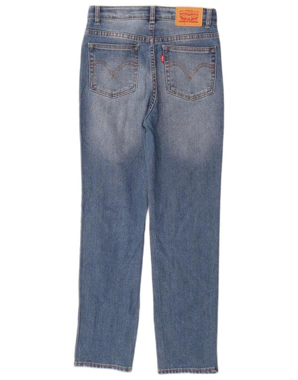 Levi's Ribcage Straight Jeans für Mädchen, 9–10 Jahre, W24 L25, blaue Baumwolle