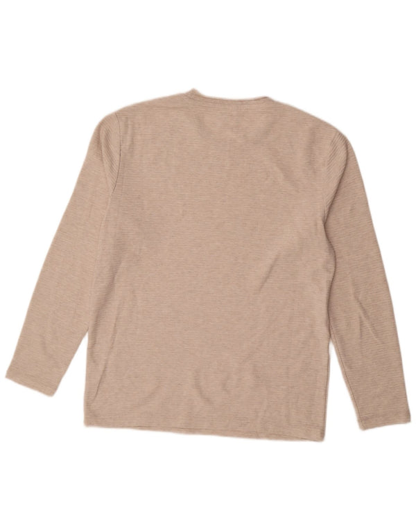 Zara Herren-Oberteil, langärmelig, mittelbeigefarbenes Polyester