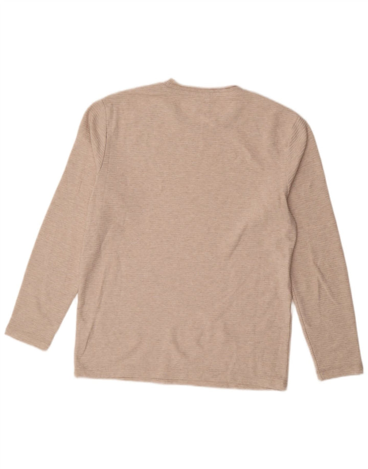 Zara Herren-Oberteil, langärmelig, mittelbeigefarbenes Polyester