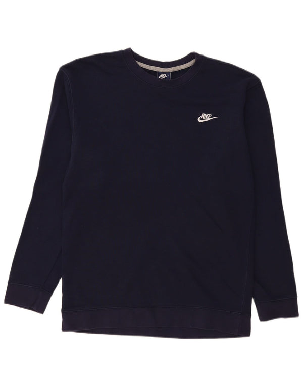 Nike Herren-Sweatshirt-Pullover, groß, marineblau, Baumwolle