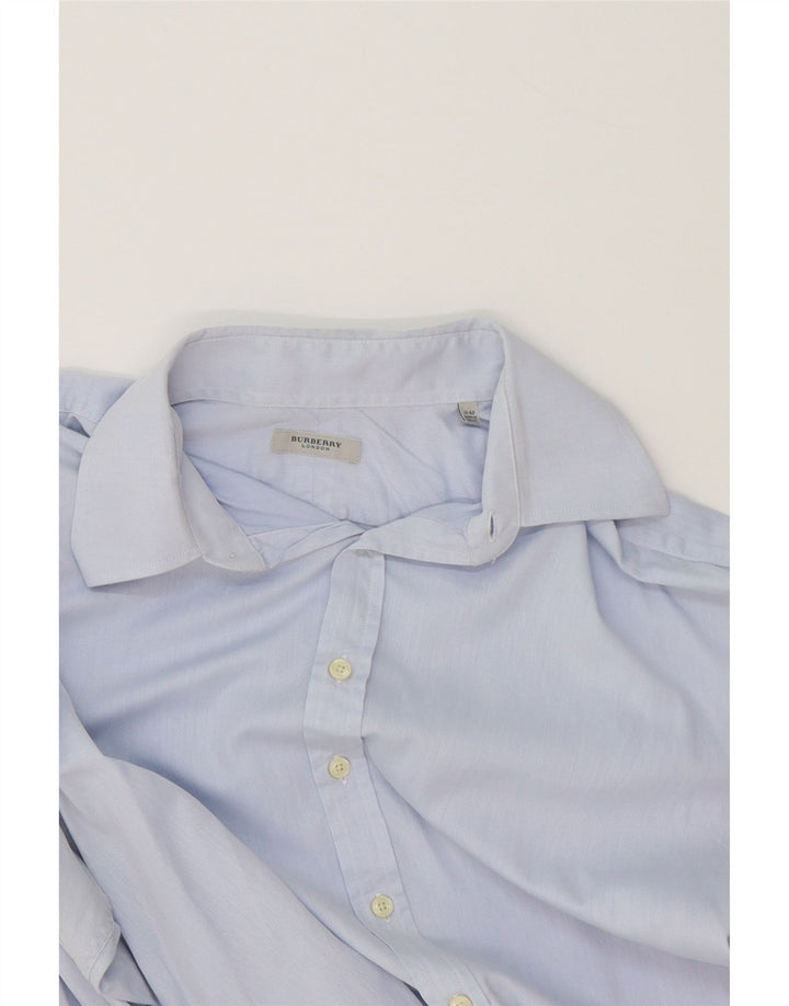 BURBERRY Mens Shirt Size 17 XL Blue Cotton Vintage Burberry and Second-Hand Burberry from Messina Hembry 