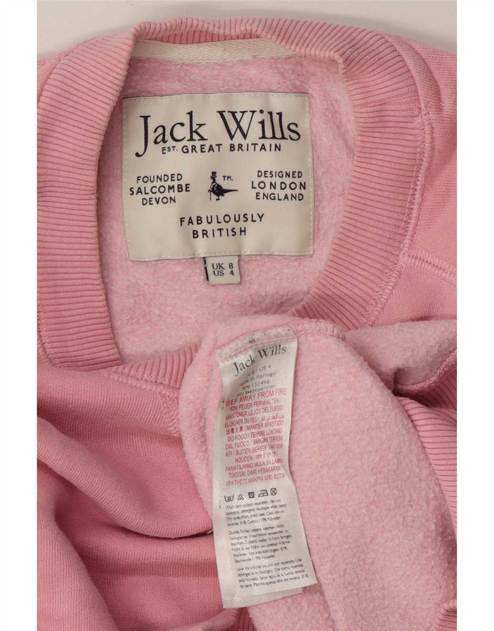 Jack Wills Damen-Sweatshirt in Übergröße, Größe S, Größe S, Rosa, Baumwolle
