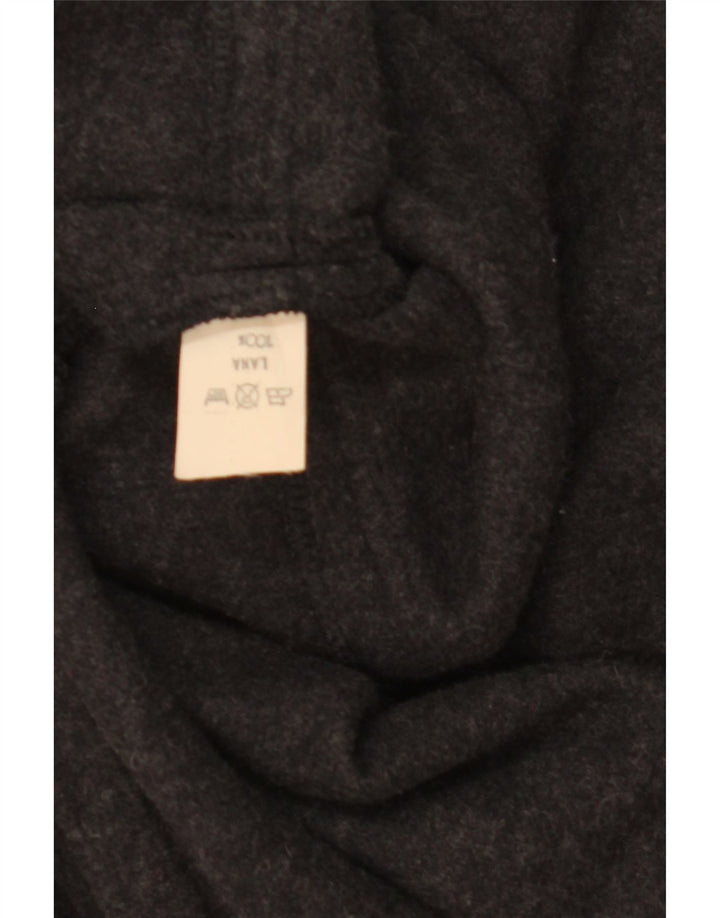 Vintage Damen Kapuzen-Cape-Mantel, Einheitsgröße, graue Wolle
