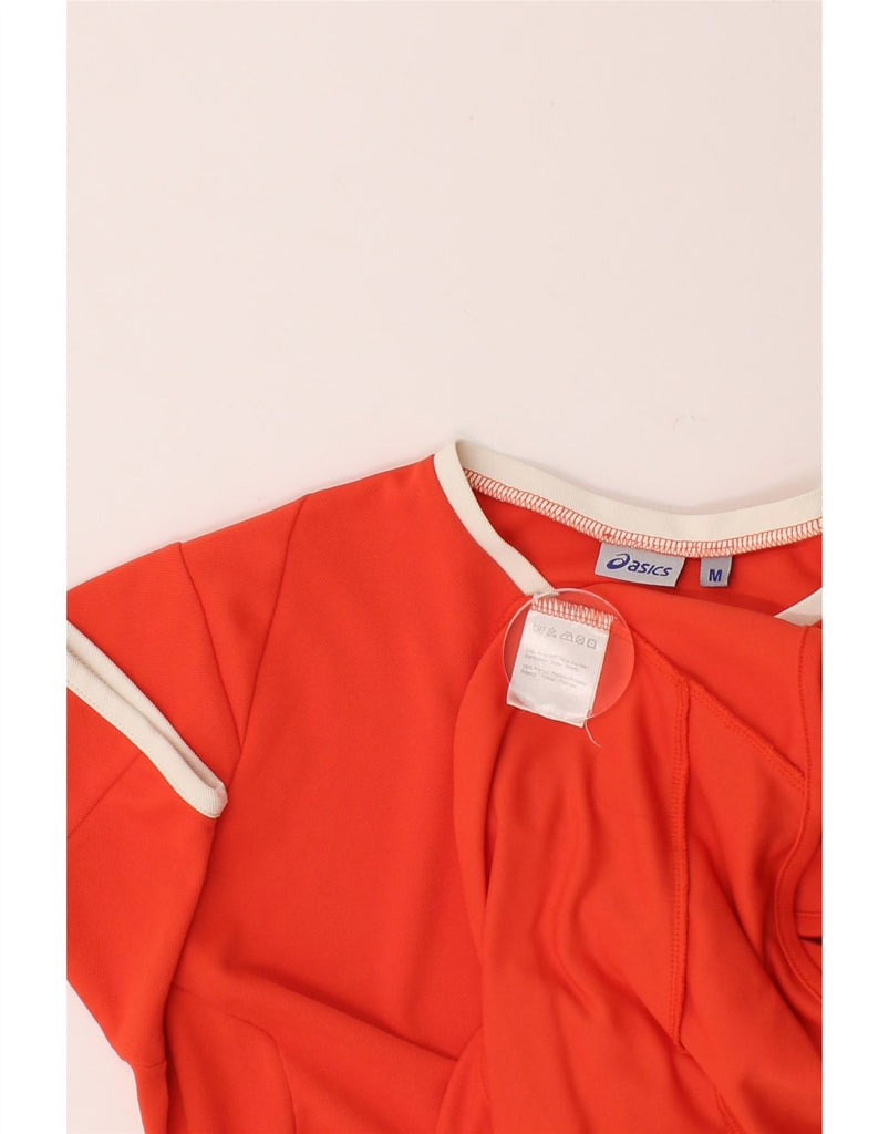 ASICS Womens T-Shirt Top UK 14 Medium Red Polyester Vintage Asics and Second-Hand Asics from Messina Hembry 