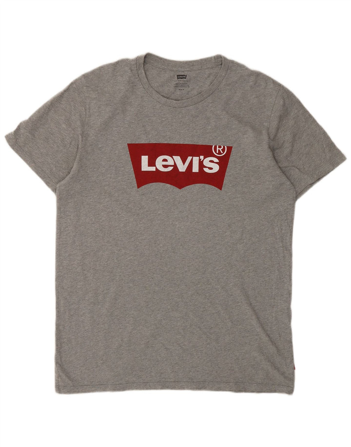 Levi's Herren-T-Shirt mit Grafik, mittelgrau gesprenkelte Baumwolle