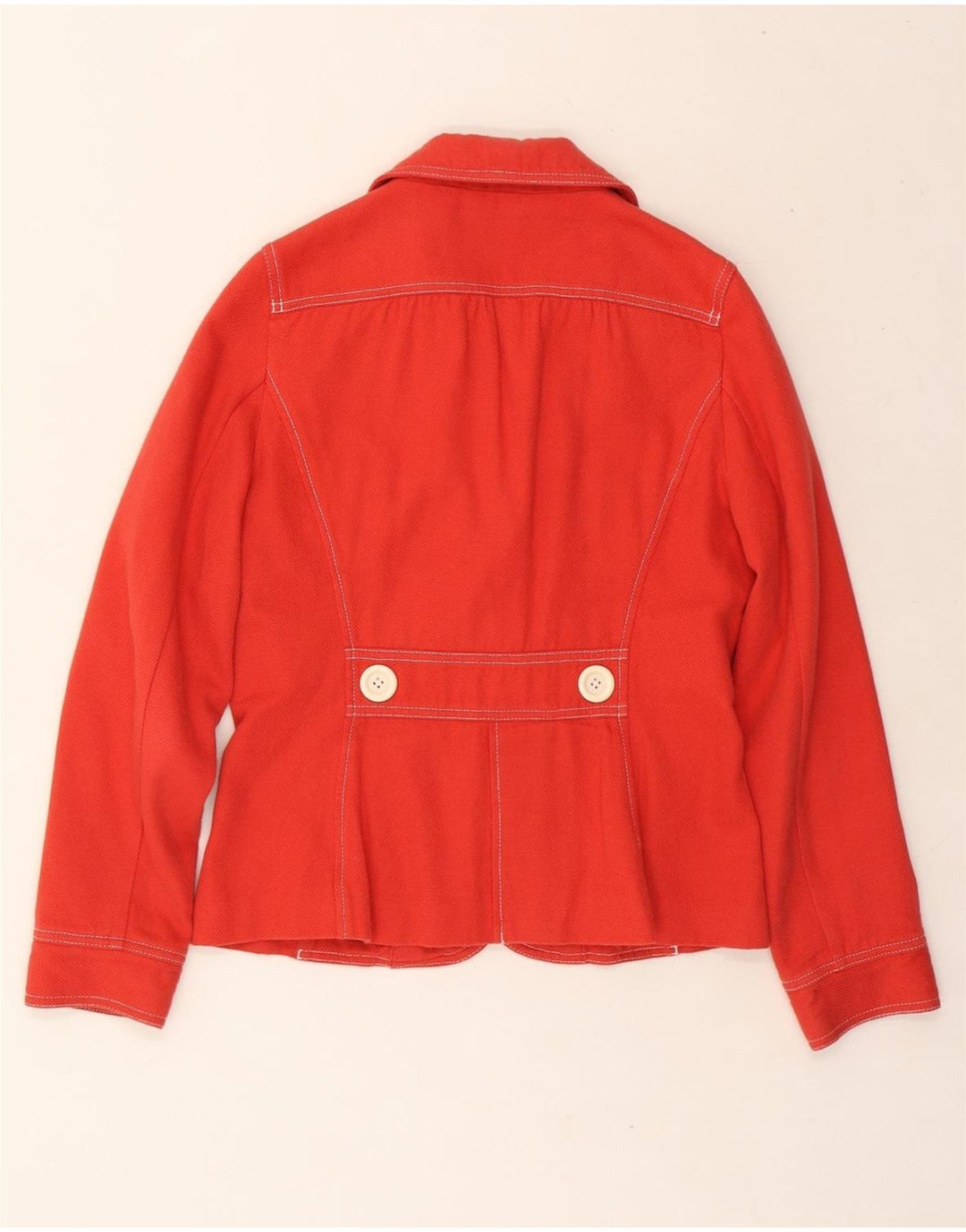 BODEN Womens 3 Button Blazer Jacket UK 12 Medium  Red Cotton Vintage Boden and Second-Hand Boden from Messina Hembry 