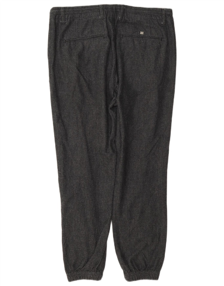 Massimo Dutti Herren Chinohose EU 42 Large W32 L28 Graues Fischgrätenmuster