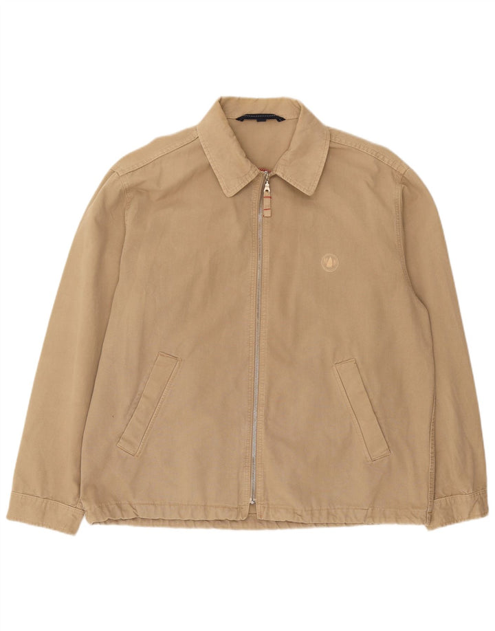 Murphy & Nye Herren Bomberjacke UK 42 XL Beige Baumwolle