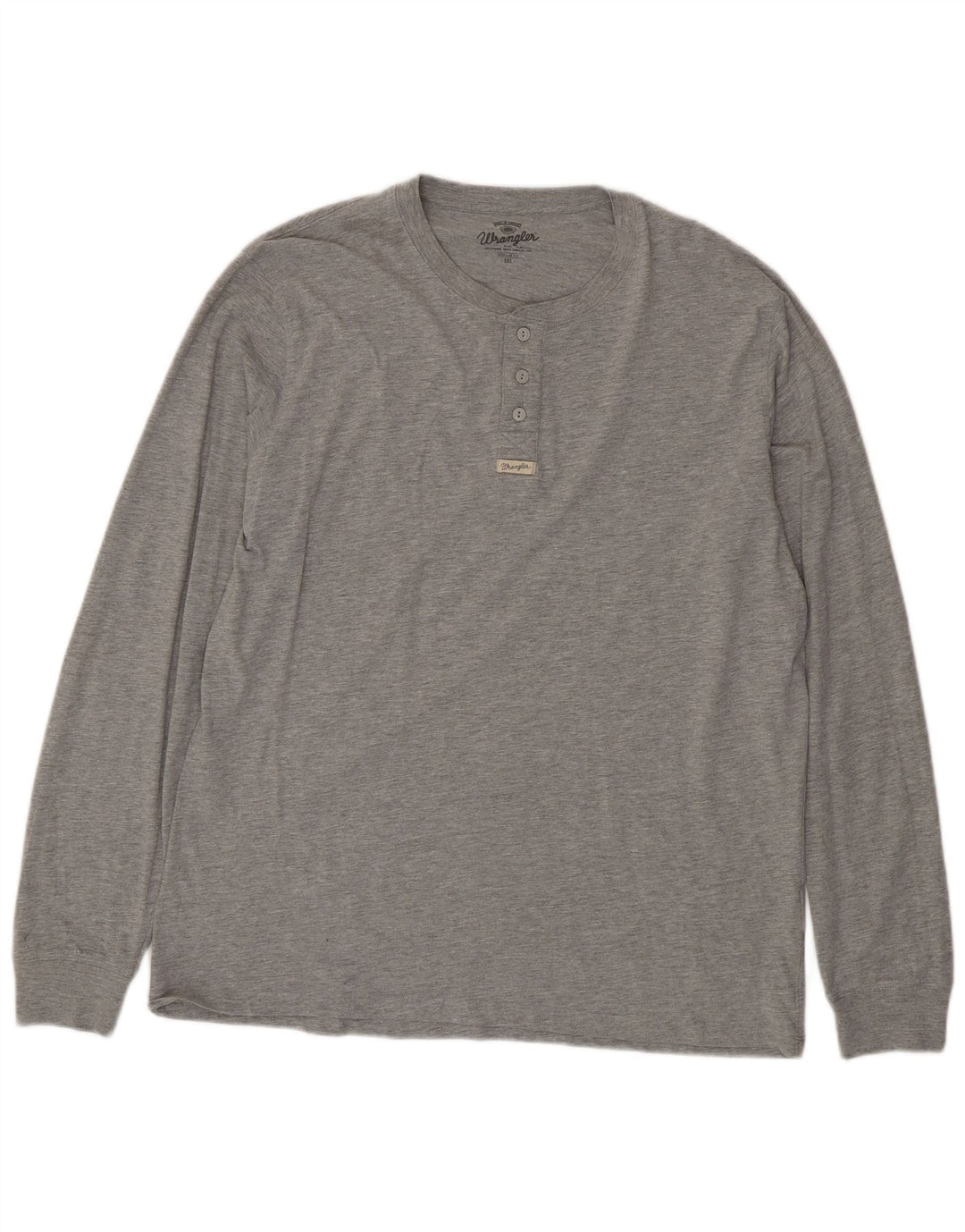 Wrangler Mens Regular Fit Top Langarm 2XL Grau Baumwolle