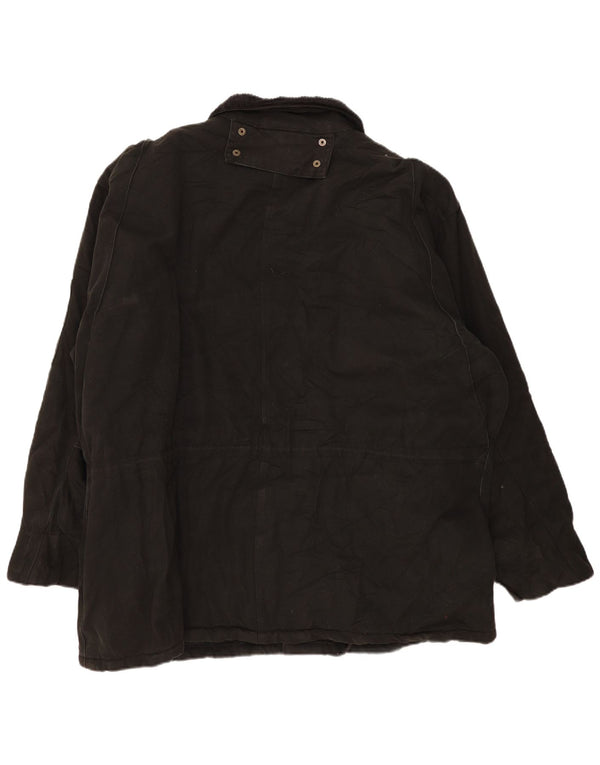 Old Mill Herren-Windbreaker-Jacke, UK 44, 2XL, schwarze Baumwolle