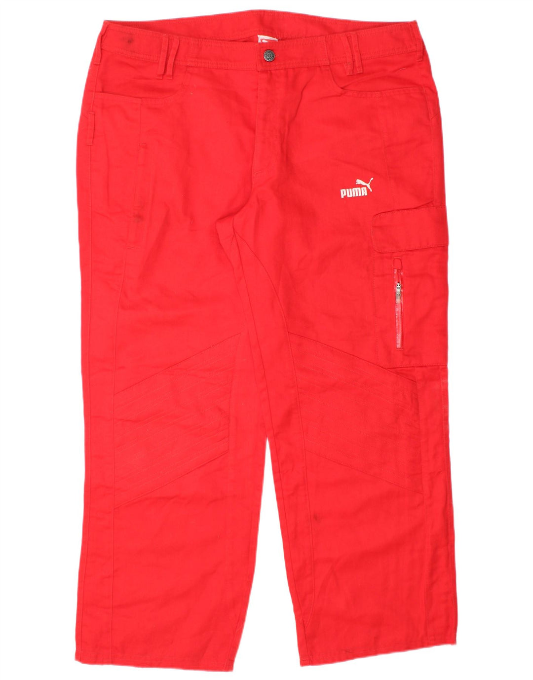 PUMA Herren Straight Cargo Hose W36 L28 Rot