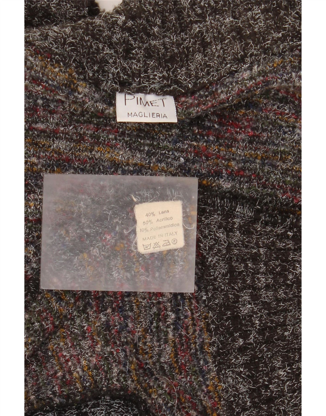 Pimet Herren-Strickjacke, groß, grau gesprenkelte Wolle