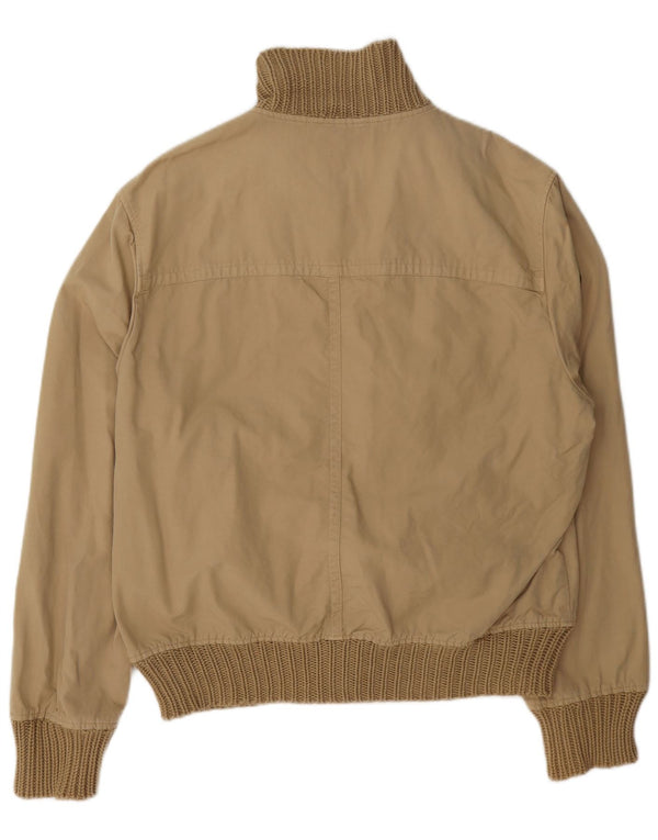 Zara Herren Bomberjacke UK 42 XL Beige Baumwolle