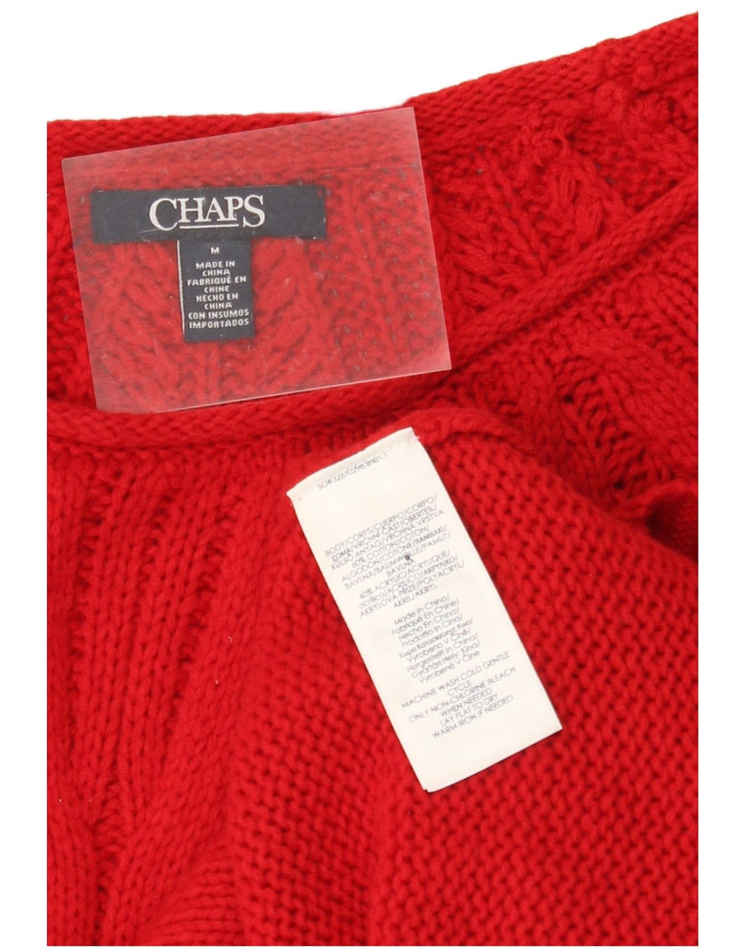 CHAPS Damen-Pullover mit U-Boot-Ausschnitt, UK 14, mittelrote Baumwolle
