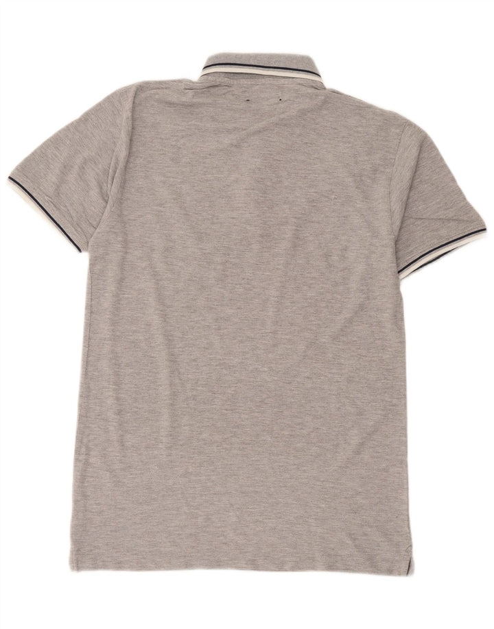 Coveri Herren-Poloshirt, groß, graue Baumwolle