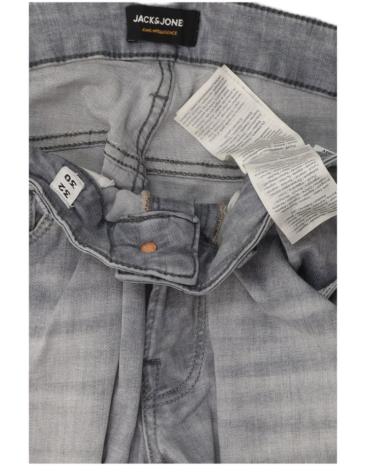 Jack & Jones Herren Slim Jeans W32 L30 Graue Baumwolle