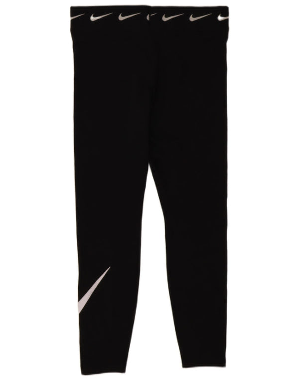 Nike Womens Graphic Leggings UK 18 XL Schwarz Baumwolle