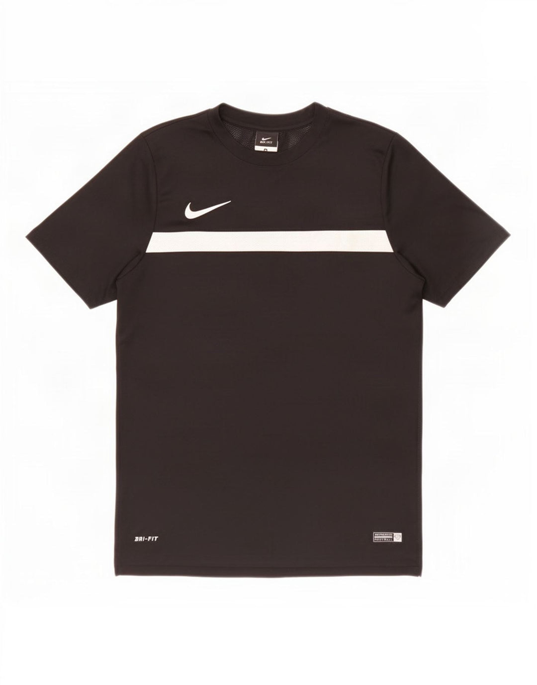 Nike Herren Dri Fit T-Shirt Top Mittelschwarzes Colourblock-Polyester