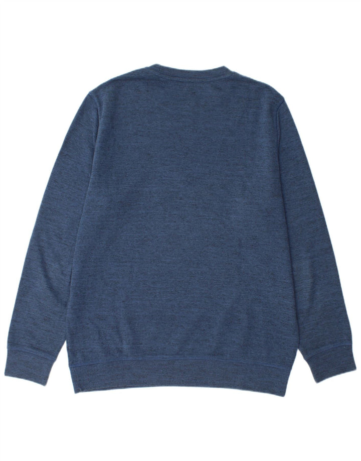 Reebok Herren-Sweatshirt mit Grafik, groß, marineblau gesprenkelte Baumwolle