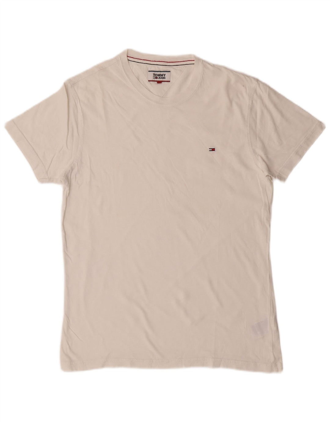 TOMMY HILFIGER Mens T-Shirt Top Small White Cotton
