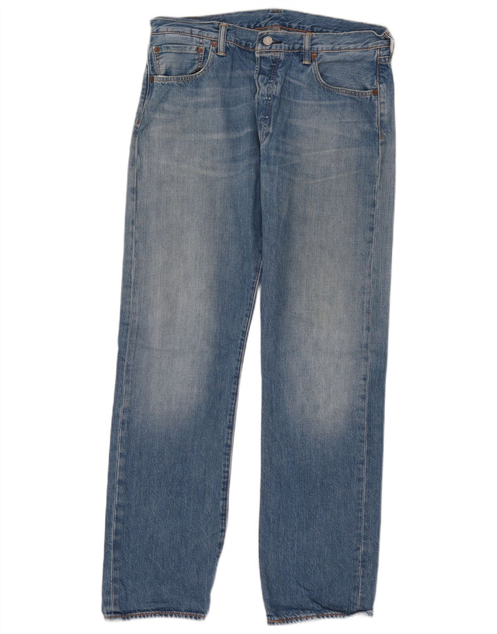 Levi's Herren 501 Straight Jeans W34 L32 Blaue Baumwolle