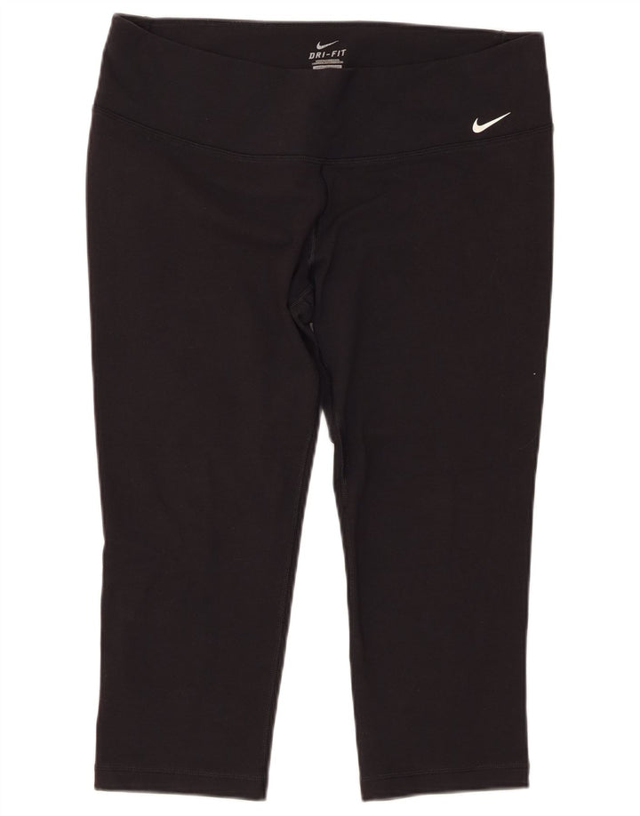 Nike Damen Dri Fit Capri Leggings UK 18 XL Schwarz