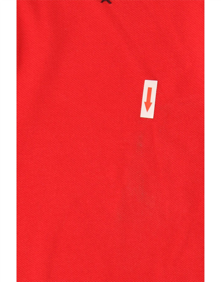 Fred Perry Damen Crop Poloshirt UK 8 Small Rote Baumwolle