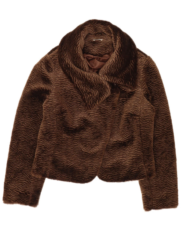 Berkertex Damen Kunstpelzjacke UK 14 Large Braun Acryl