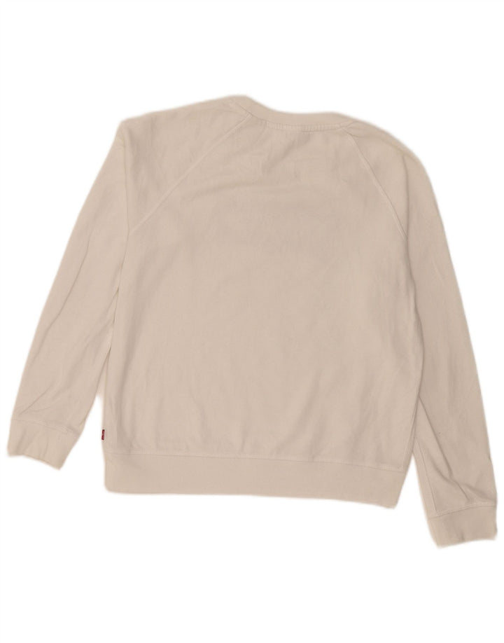 Levi's Damen-Sweatshirt mit Grafik-Übergröße, Gr. 10, Größe S, Weiß