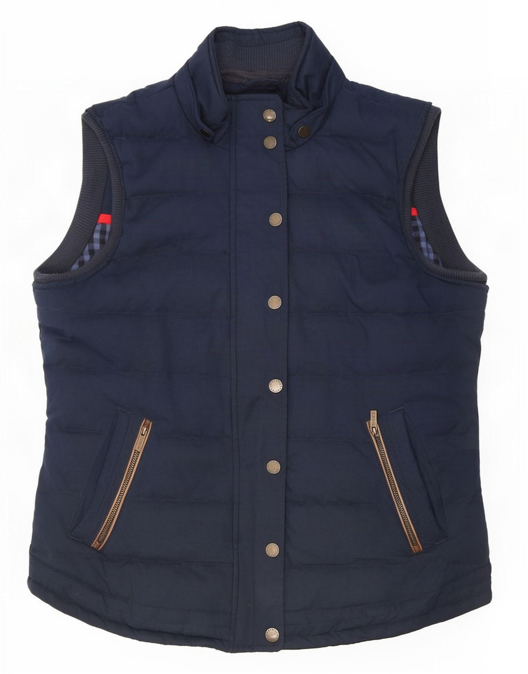 Fat Face Wattierte Damenweste UK 14 Large Marineblau Polyester