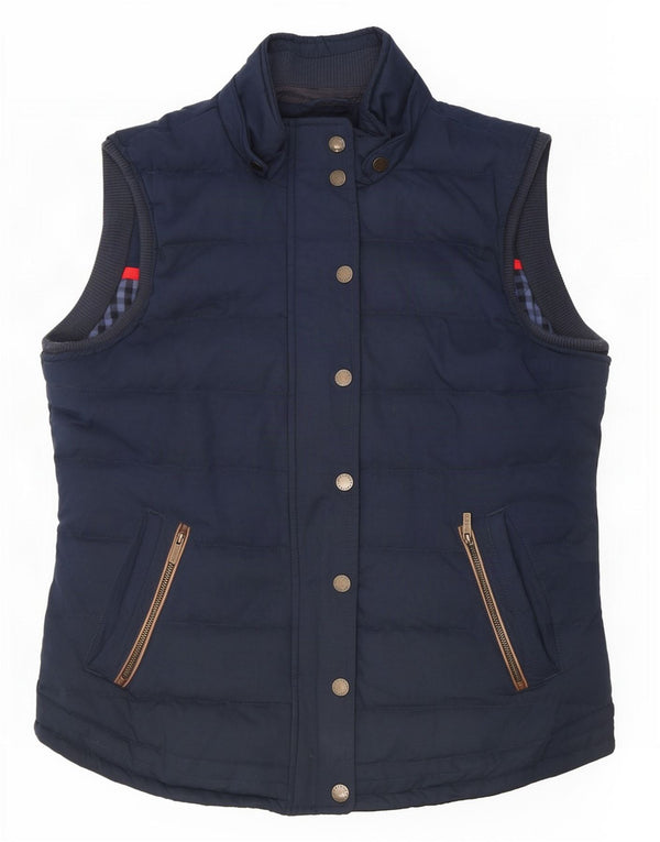 Fat Face Wattierte Damenweste UK 14 Large Marineblau Polyester
