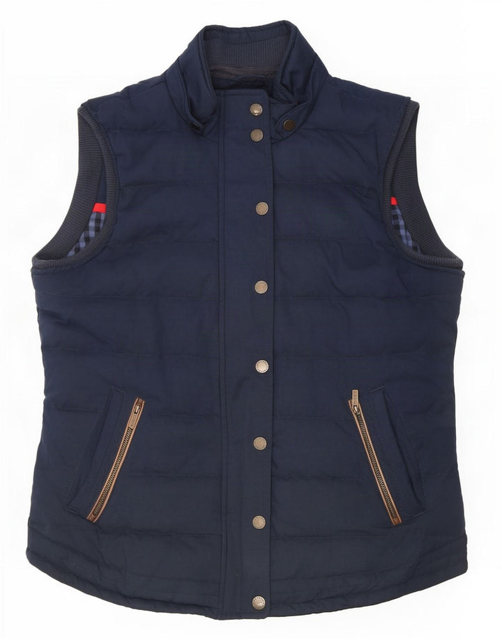 Fat Face Wattierte Damenweste UK 14 Large Marineblau Polyester