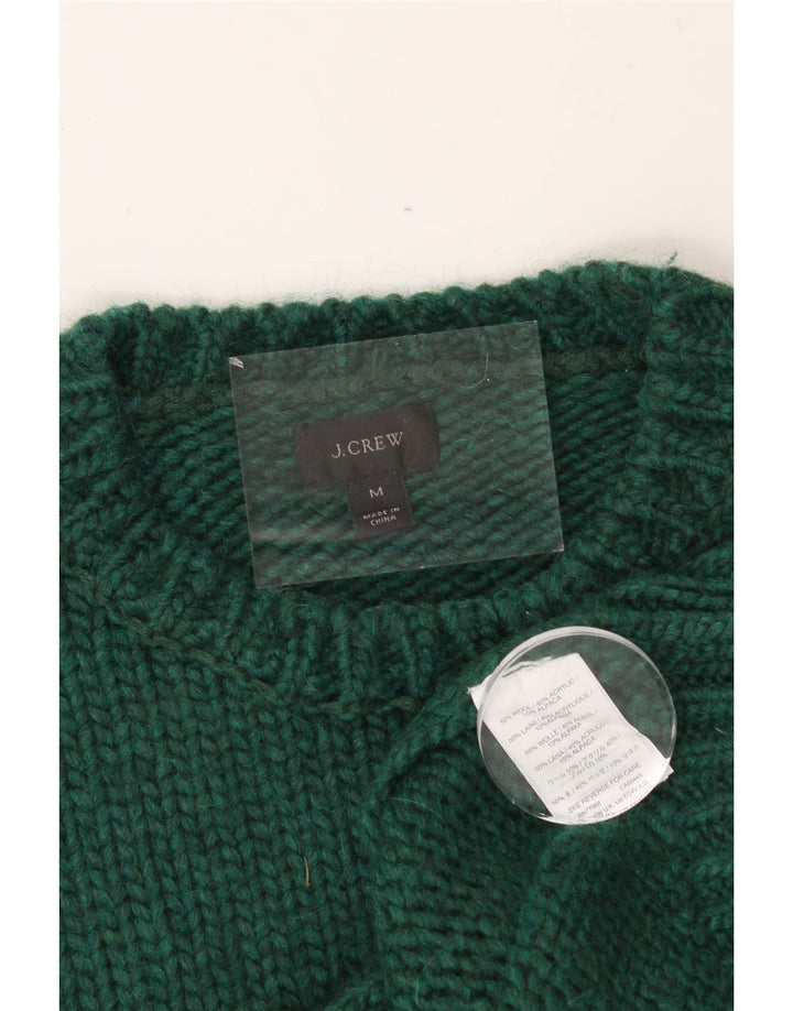 J. CREW Herren-Pullover mit Rundhalsausschnitt, mittelgrüne Wolle