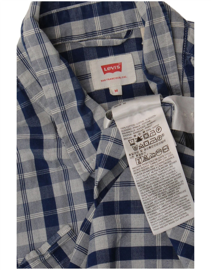 LEVI'S Herrenhemd aus mittelblau karierter Baumwolle
