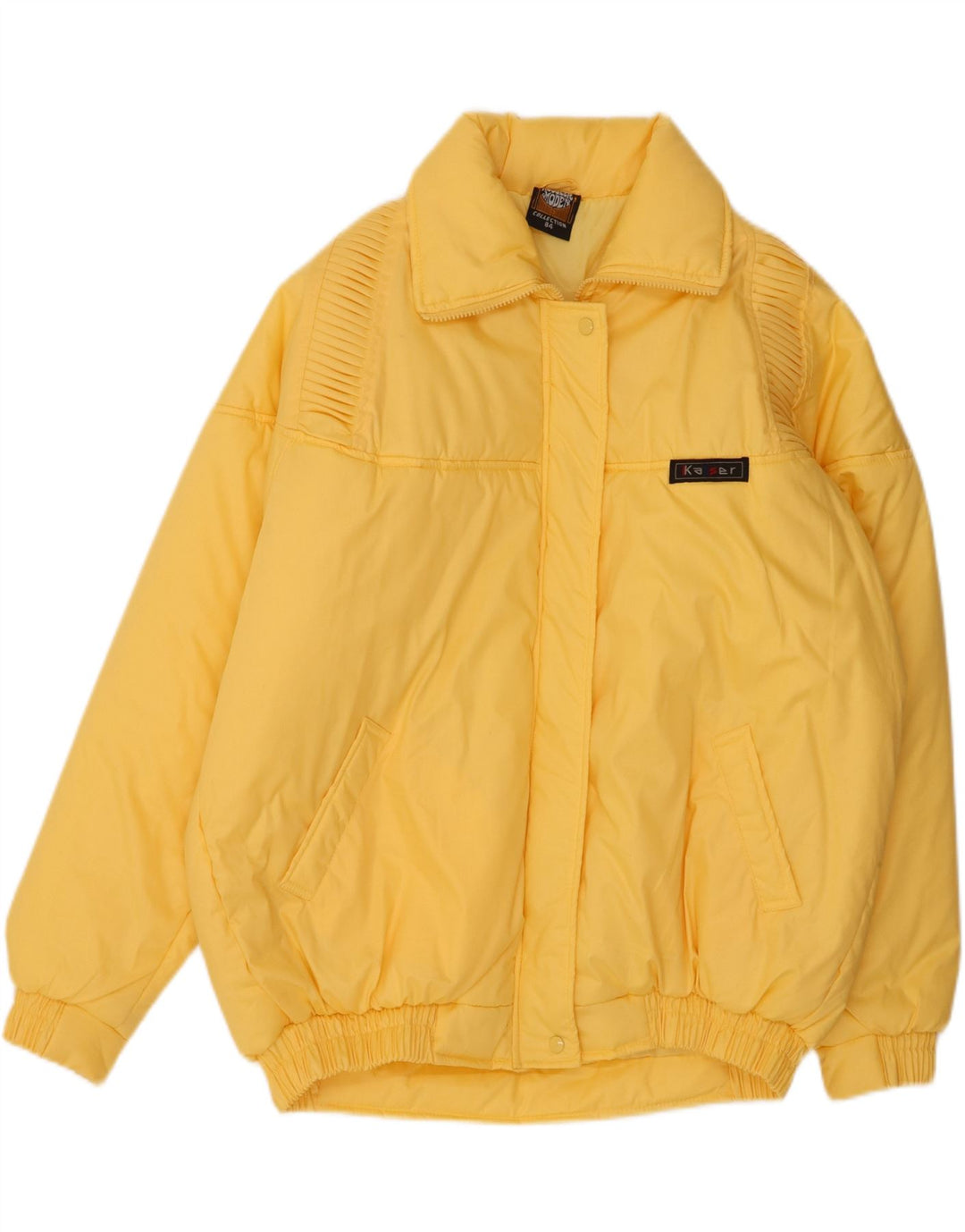 VINTAGE Womens Padded Jacket UK 18 XL Yellow Polyester Vintage Vintage and Second-Hand Vintage from Messina Hembry 