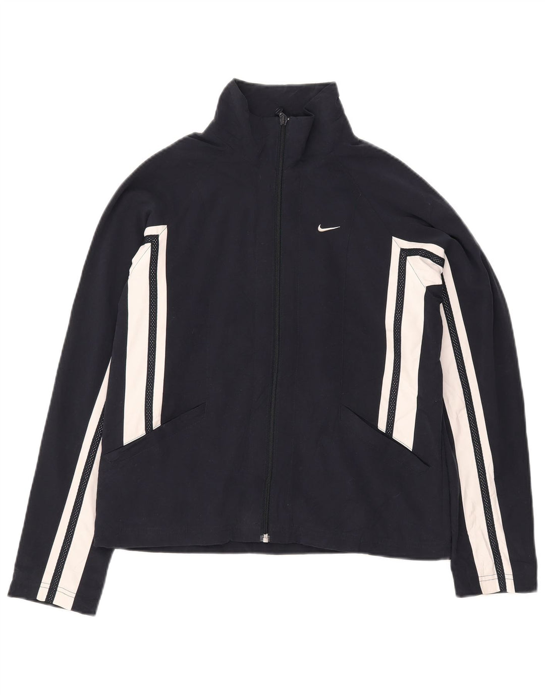 NIKE Damen-Trainingsanzug-Oberjacke, US 4/6, Größe S, Marineblau, Farbblock